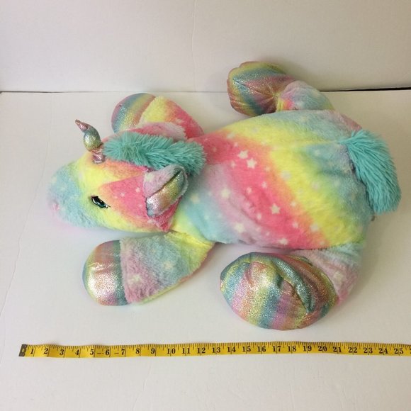 Unicorn Tie Dye Colorful Sparkle Horn Rainbow Large 28" Plush Stuffed Animal - Picture 11 of 11